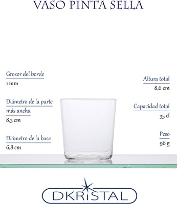 Vaso Pinta Sella 35cl 6 unidades