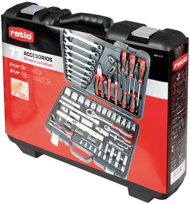 Maletin Herramientas Ratio 77 Piezas 1/4
