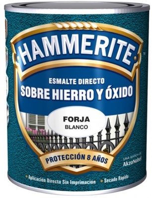 Esmalte Metalico Directo Hammerite Forja Blanco 750ml