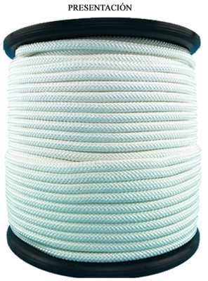 Cuerda Poliester Trenzado blanca 8mm ( Metro )