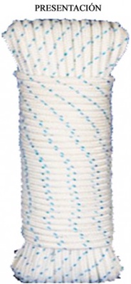 Cuerda Poli�ster / Trenzado Blanco/azul 5mm 15 metros