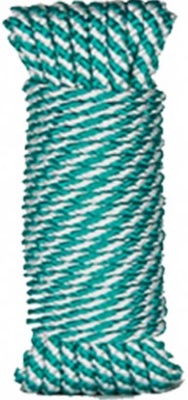 Cuerda Polipropileno / Helicoidal 5mm 25 metros Verde/blanco