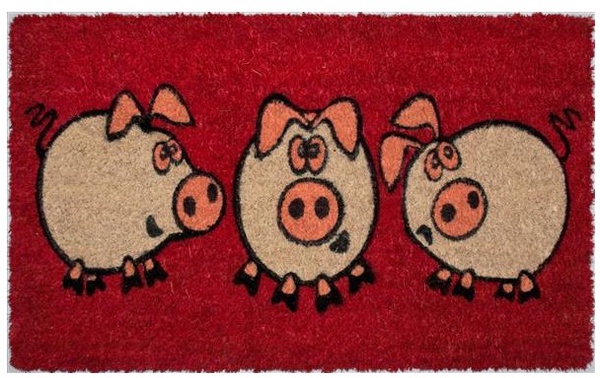 Felpudo  Coco Blanco Mascotas 40x70