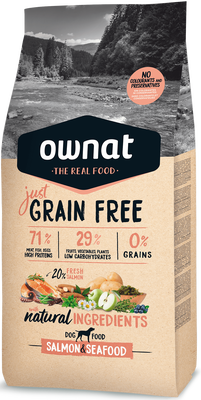 Pienso Perros Ownat Just Grain Free Salmon y Marisco 14 kg