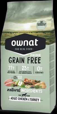 Pienso Perros Ownat Grain Free Adult Pollo y Pavo 3 kg