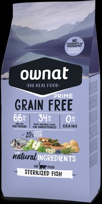 Pienso Gatos Ownat Prime Grain Free Sterilized Pescado 3 kg