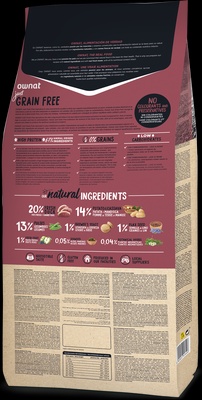 Pienso Perros Ownat Just Grain Free Adult Pato 14 kg