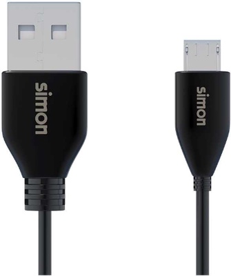 Cable Micro Usb a Usb a 1 Metro Negro Simon