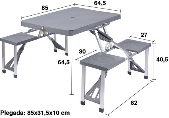 Mesa Picnic Bancos Integrados Liquidacion