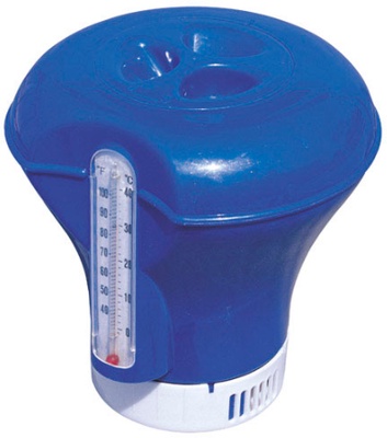 Dispensador Cloro Flotante Ajustable con Term�metro (� 18,5 Cm.)