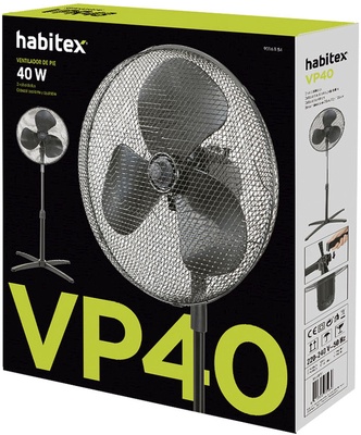 Ventilador de Pie Habitex Vp40 Negro