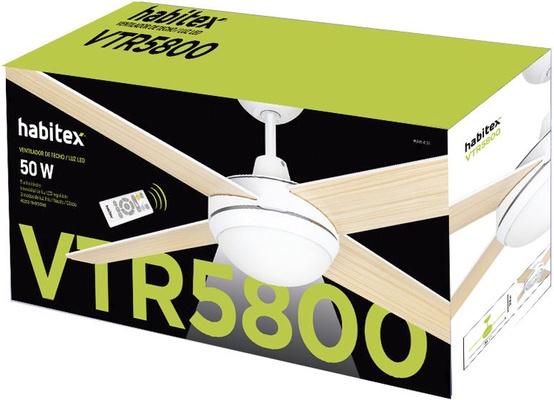 Ventilador Techo Habitex Vtr 5800 con Led
