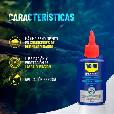 Wd-40 Bike Lubricante Cadenas Bicicleta para Ambiente Humedo 100ml