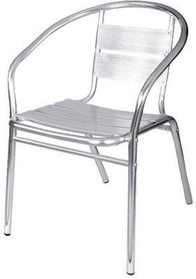 Silla Terraza aluminio con Brazos Apilable