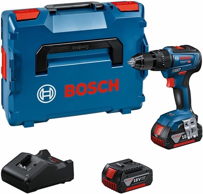 Taladro Percusion Bosch Gsb 18v-55 + 2x3,0ah + Gal18v-20+l- Bo