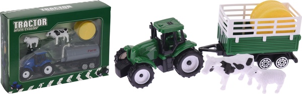 Tractor Juguete con Remolque 17 cm