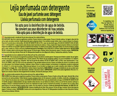 Lejia Lagarto Limon 1,5 litros