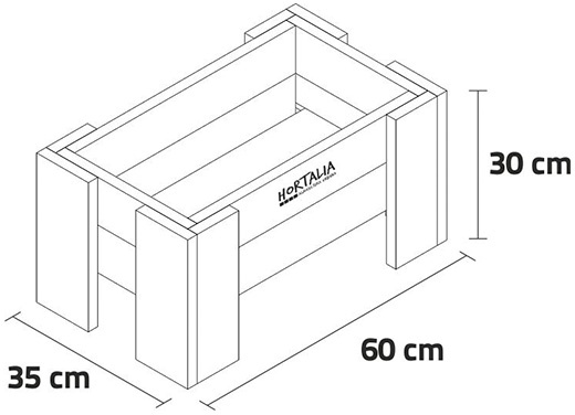 Macetohuerto Wood (60 x 35 x 30)