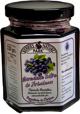Tarro de Mermelada de Ar�ndanos Ecol�gicos 230 gr