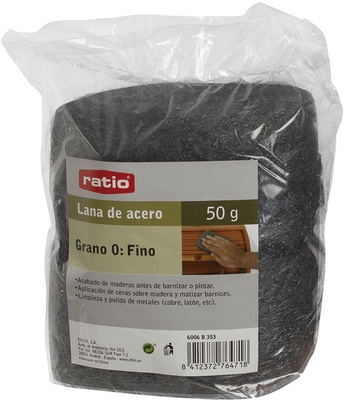 Lana de acero Grano Fino .2x50 Grs Ratio