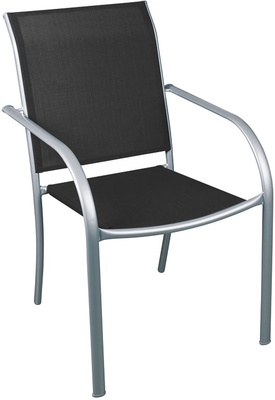 Silla Jard�n Brasil Plata/Negro