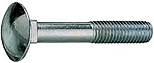 Tornillo Carretillo M8 x 57 mm con Tuerca Galva.