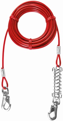 Cable Plastificado con Muelle, 8 M, Rojo