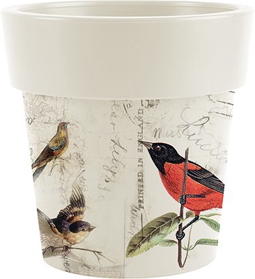 Maceta Melisa Redonda Iml Floral con Aro � 20 cm