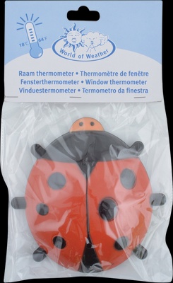 Termometro Mariquita con Ventosas para Ventana o Cristal