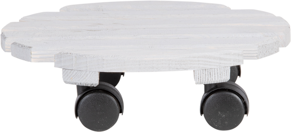 Carro Porta Macetas Madera Redondo L