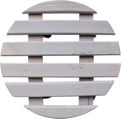 Carro Porta Macetas Madera Redondo L