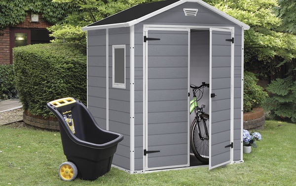 Caseta Keter Manor 6x5DD gris 226 x 152 x185 cm DA�ADA