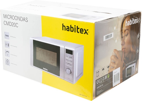Microondas 20 L 700W  Habitex Digital Cromado 