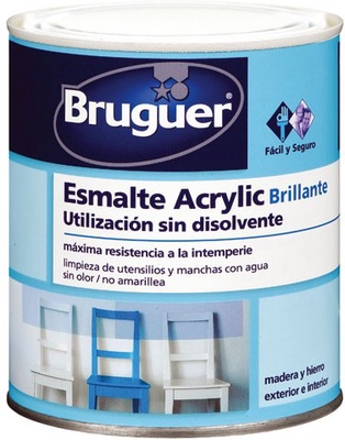 Esmalte Acr�lico Brillante Blanco Permanente Bruguer 750ml