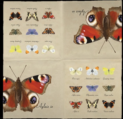 Servilletas de Papel Mariposas 33x33cm