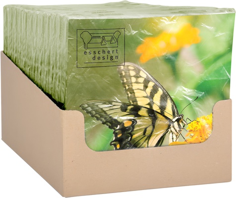 Servilletas de Papel Mariposas 33x33cm Fondo Verde Servilletas de Papel Mariposas 33x33cm Fondo Verde