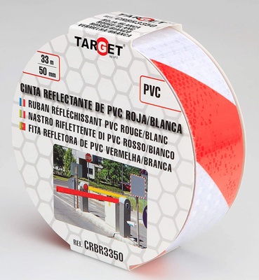Cinta Reflectante Roja/Blanca 33m x 50mm