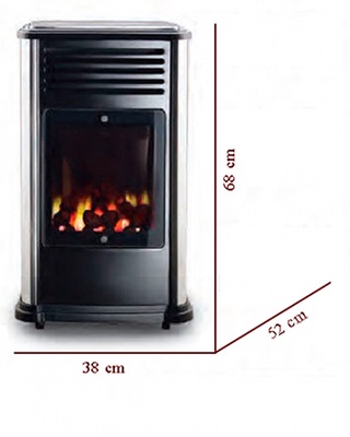 Estufa Port�til a Gas Manhattan Negra/Gris