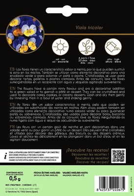 Semilla Flor Comestible Pensamiento