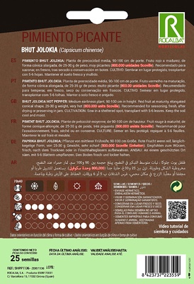 Semilla Pimiento Picante Bhut Jolokia