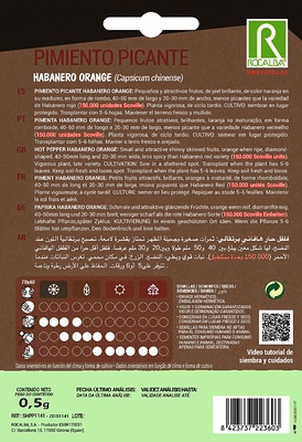 Semilla Pimiento Picante Habanero Orange