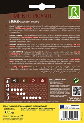 Semilla Pimiento Picante Serrano