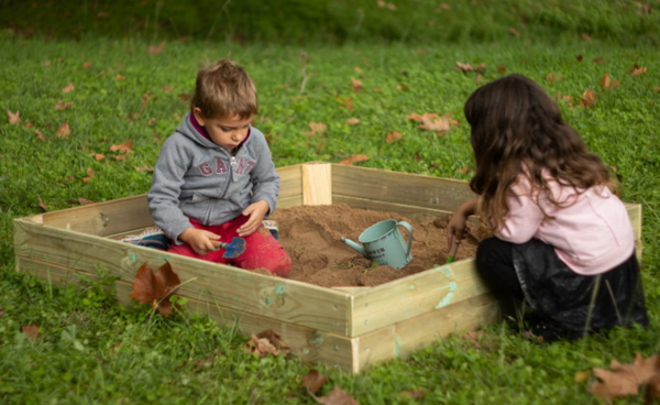 Arenero Masgames Oben Cubierta Madera Rectangular