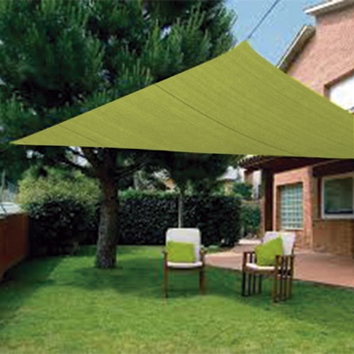 Toldo Vela Impermeable Triangular  Verde Claro 3,6 m