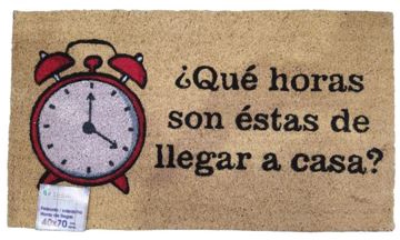 Felpudo Coco 40x70 Horas de Llegar