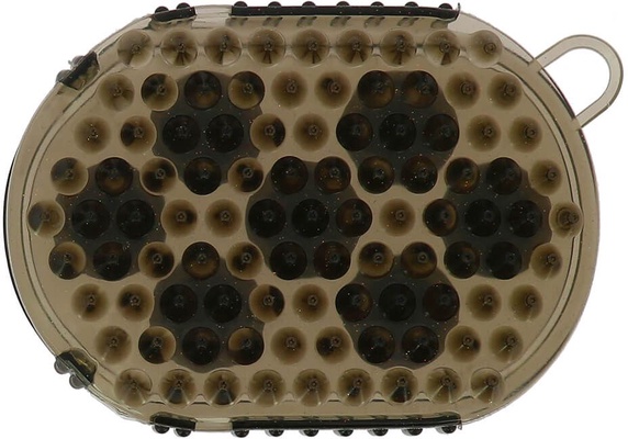 Peine de Curry de Doble Cara y Guante de Masaje Negro