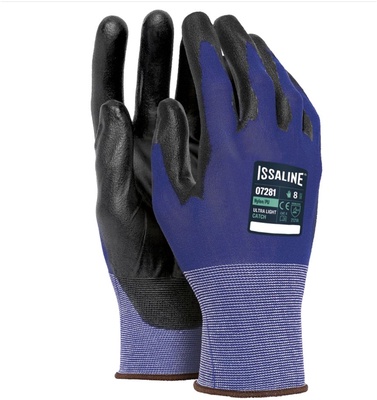 Guante Seguridad Ultraligero Poliuretano Azul Talla 8 Guante Seguridad Ultraligero Poliuretano Azul Talla 8