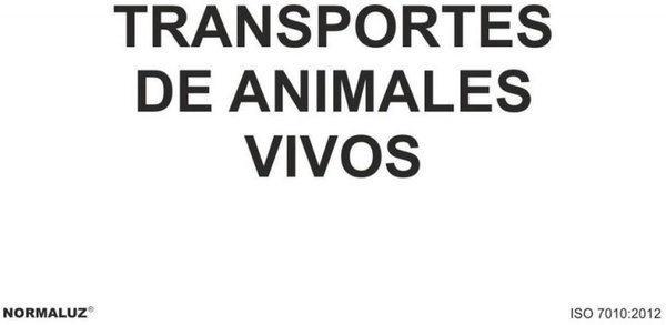 Se�al Adhesiva Transporte Animales Vivos 100x150 mm