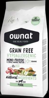 Pienso Perros Ownat Grain Free Hypoallergenic Cerdo 12 kg