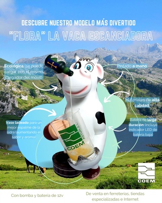 Escanciador Vaca Asturiana Flora